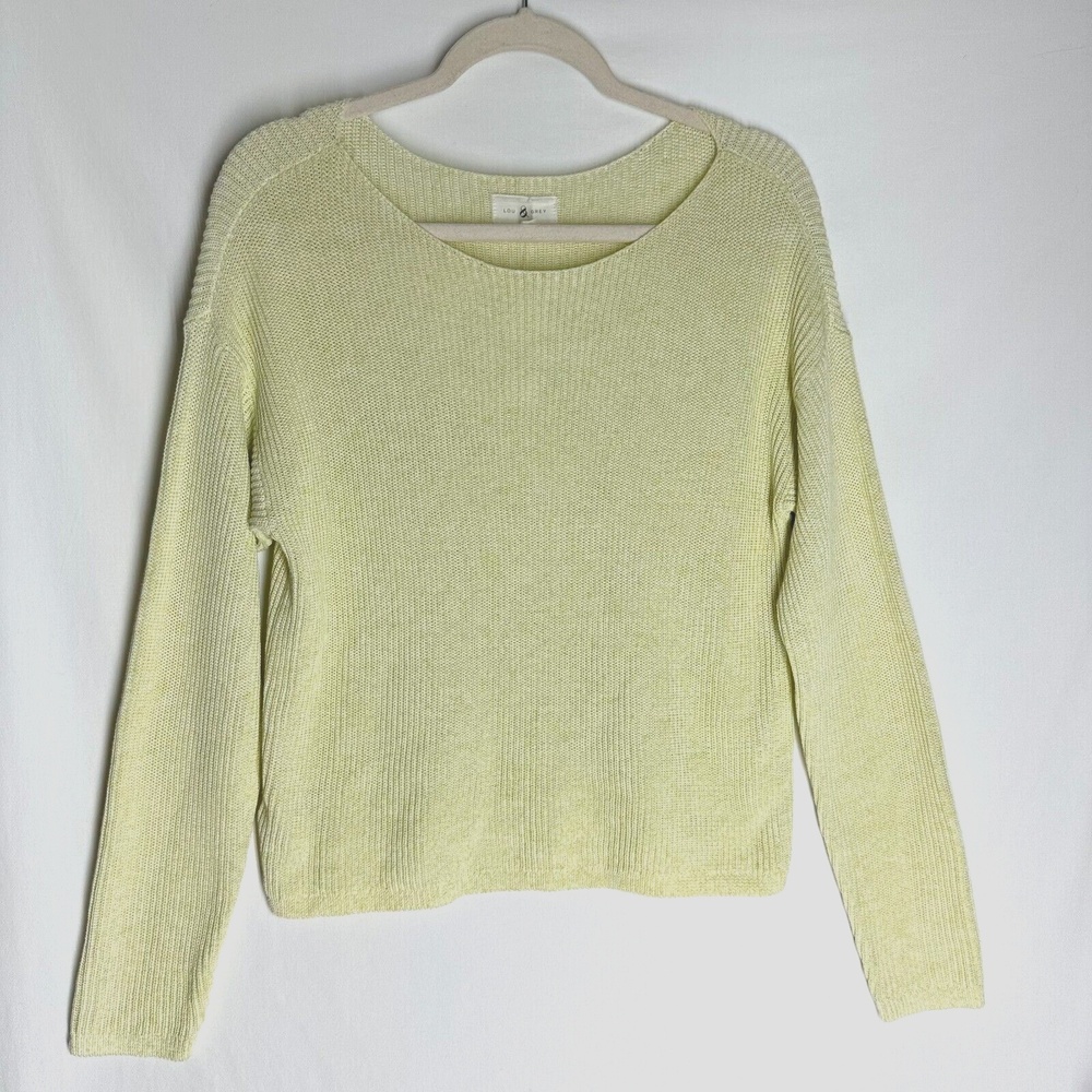 NWT LOU & GREY Womens  Pullover Sweater Size Small Light Green Long Sleeve